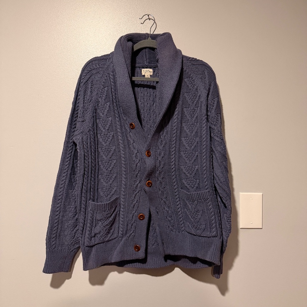 J.Crew Knit Aran Fishermen Cardigan